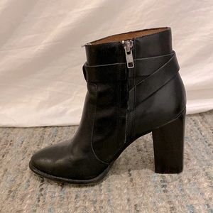 Madewell The Sammie Ankle Boot / Black Leather, Size W7.5